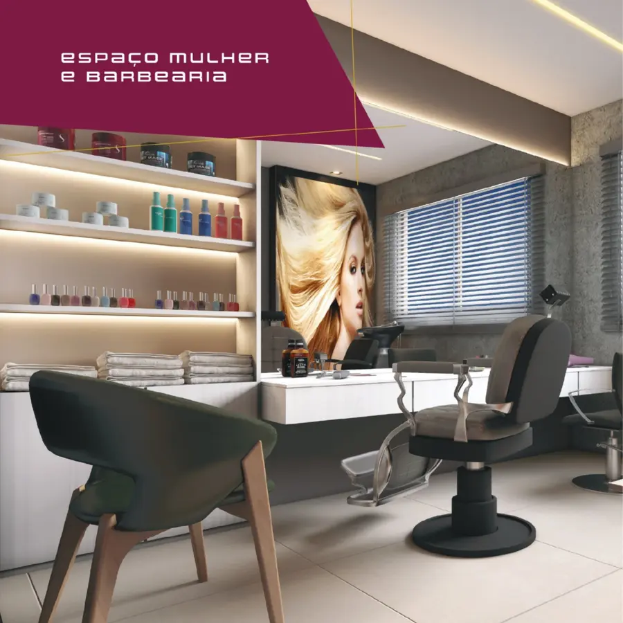 Espaço mulher e barbearia